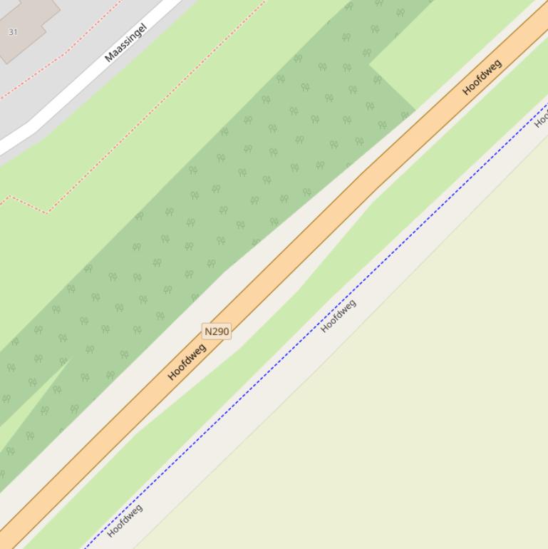 Kaart van de Hoofdweg.