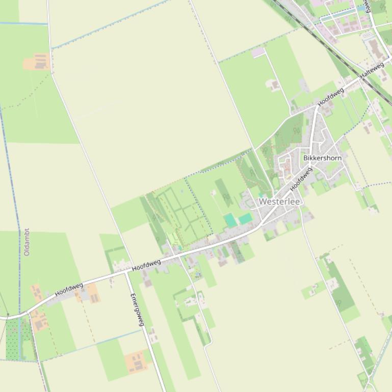 Kaart van de Hoofdweg.