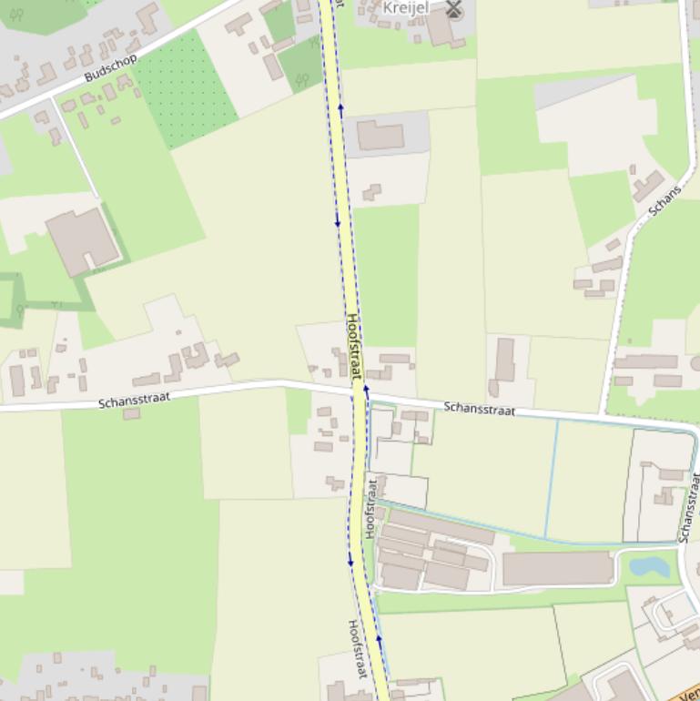 Kaart van de Hoofstraat.