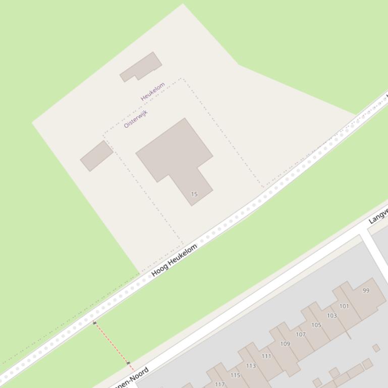 Kaart van  Hoog Heukelom.