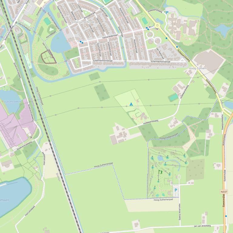 Kaart van het Hoog Zuthemerpad.