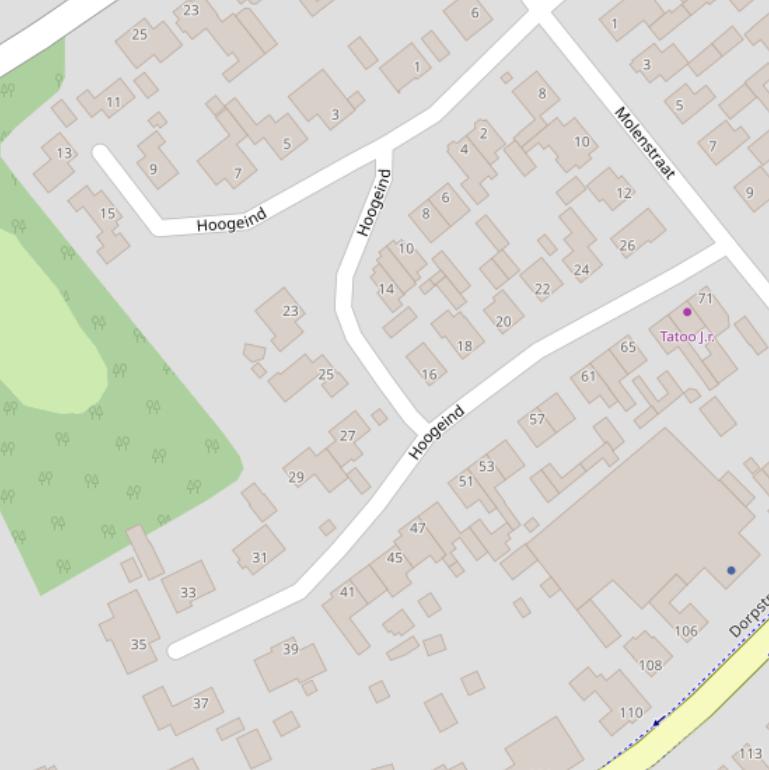 Kaart van  Hoogeind.