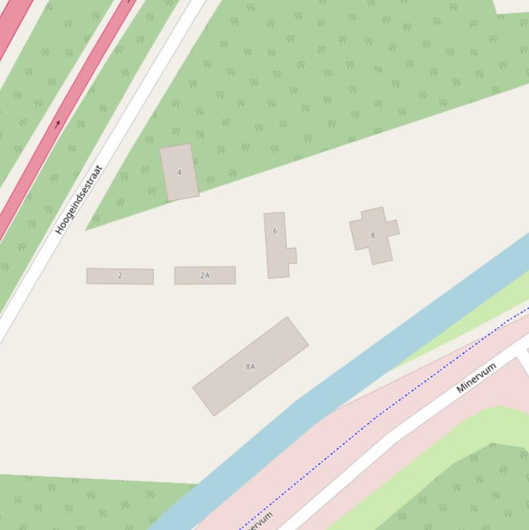 Kaart van de Hoogeindsestraat.