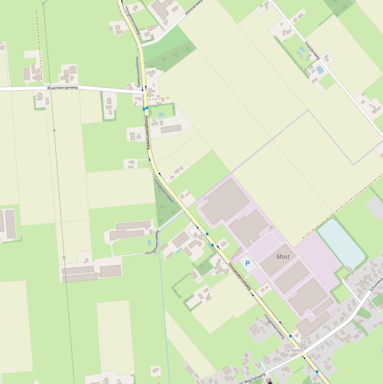 Kaart van de Hoogeveenseweg.