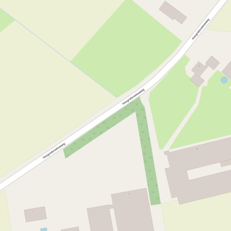Kaart van de Hoogriebroekseweg.
