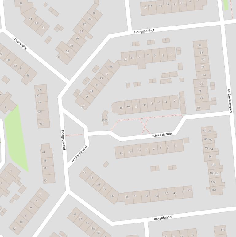 Kaart van de Hoogsdenhof.