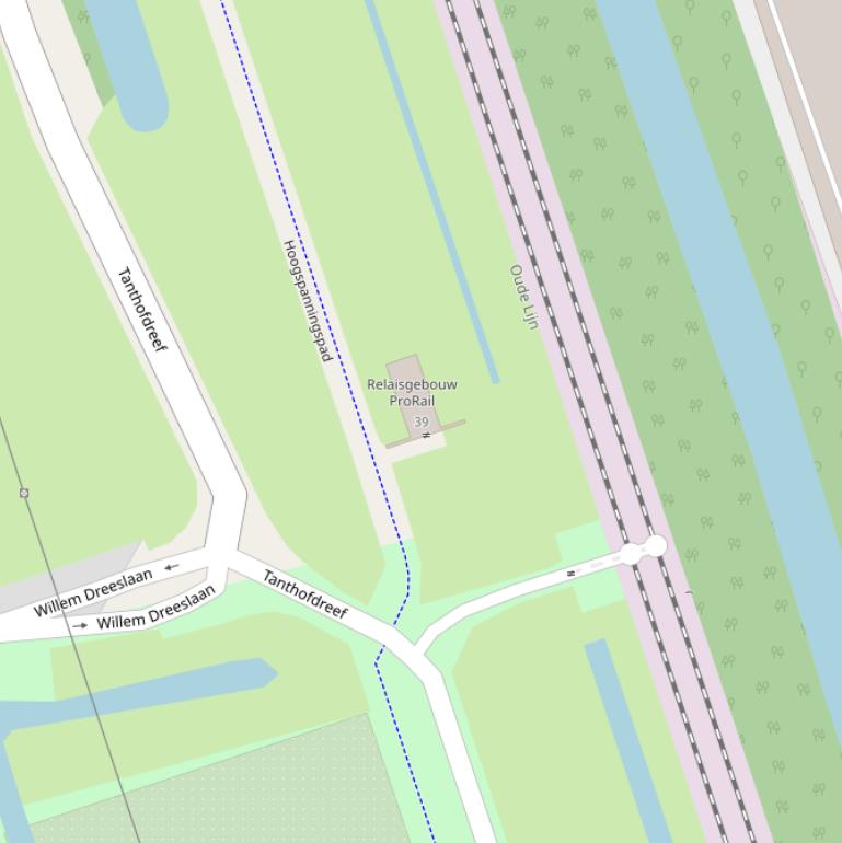 Kaart van het Hoogspanningspad.