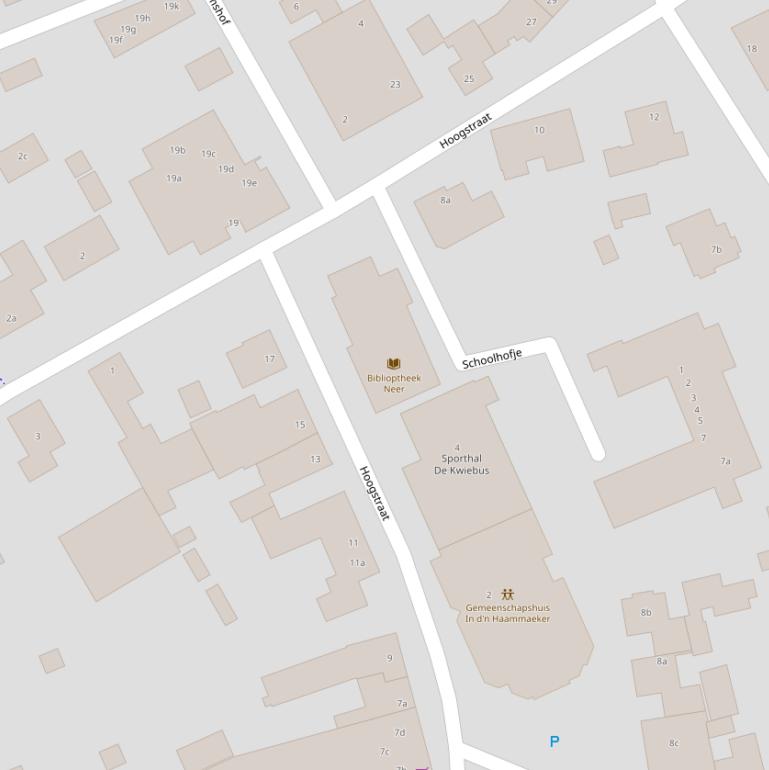 Kaart van de Hoogstraat.