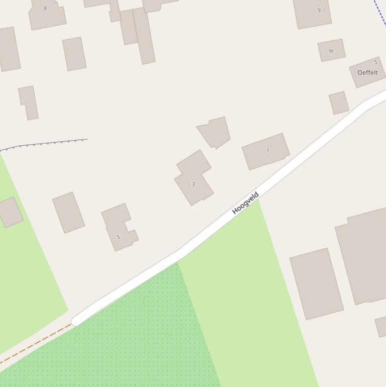 Kaart van het Hoogveld.