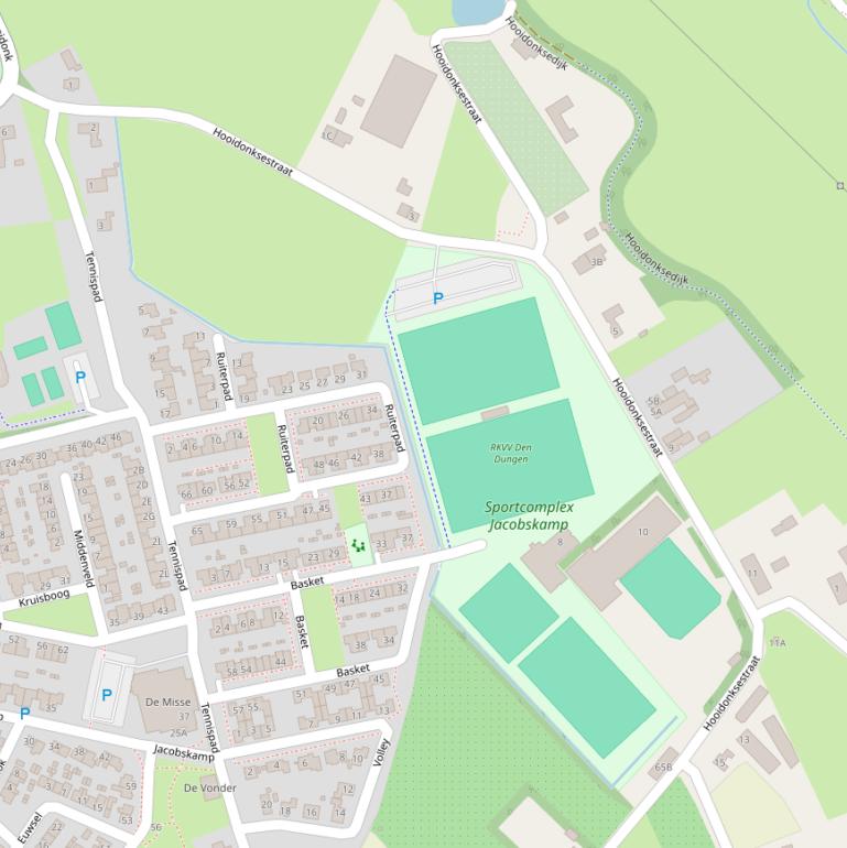 Kaart van de Hooidonksestraat.