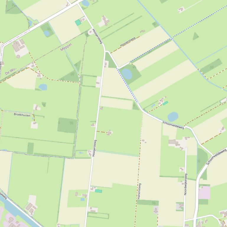 Kaart van de Hooijersteeg.