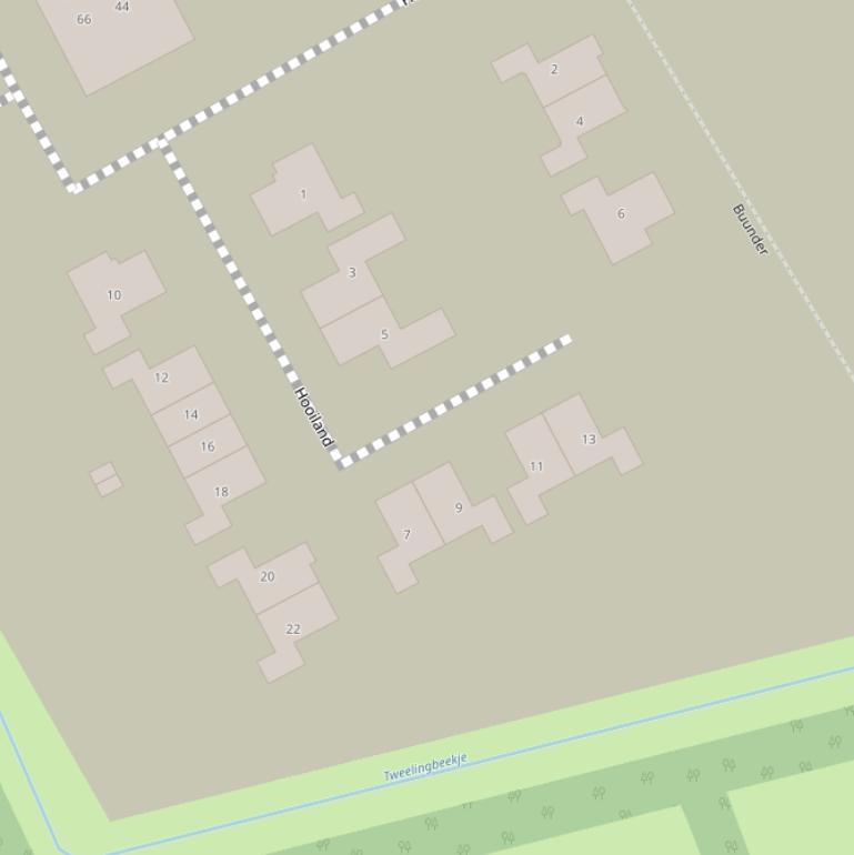 Kaart van  Hooiland.