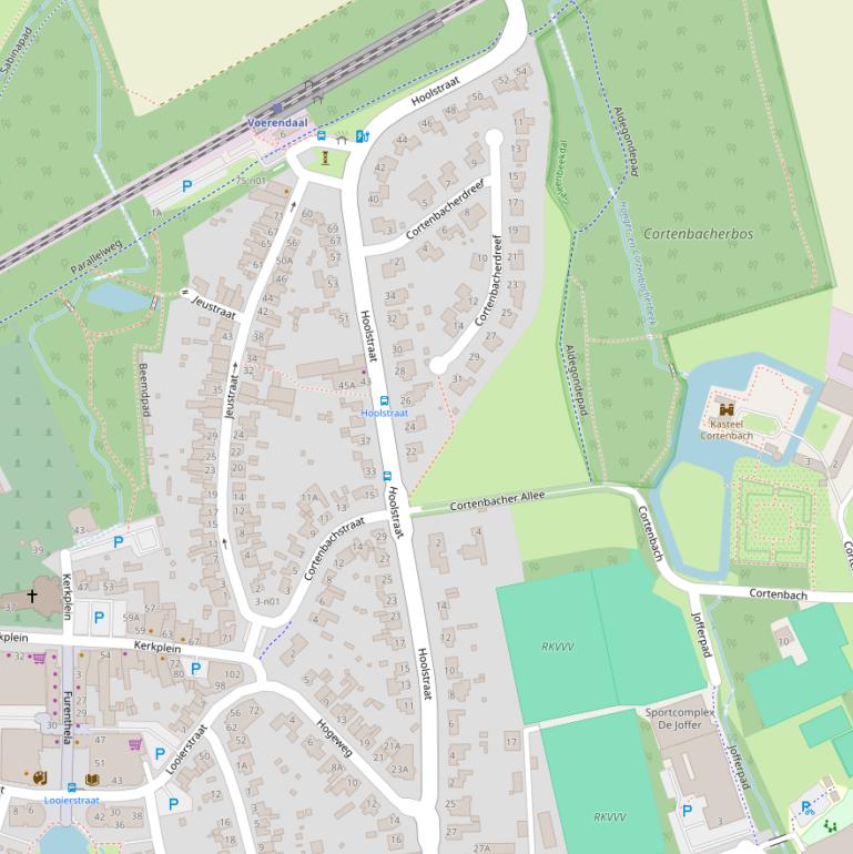 Kaart van de Hoolstraat.