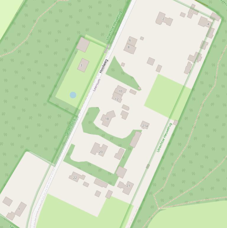 Kaart van de Hoolweg.