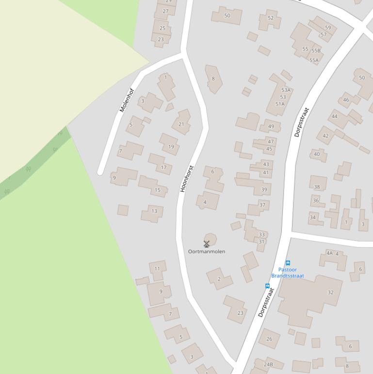 Kaart van  Hoonhorst.