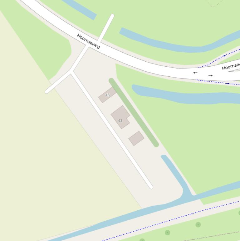 Kaart van de Hoornseweg.