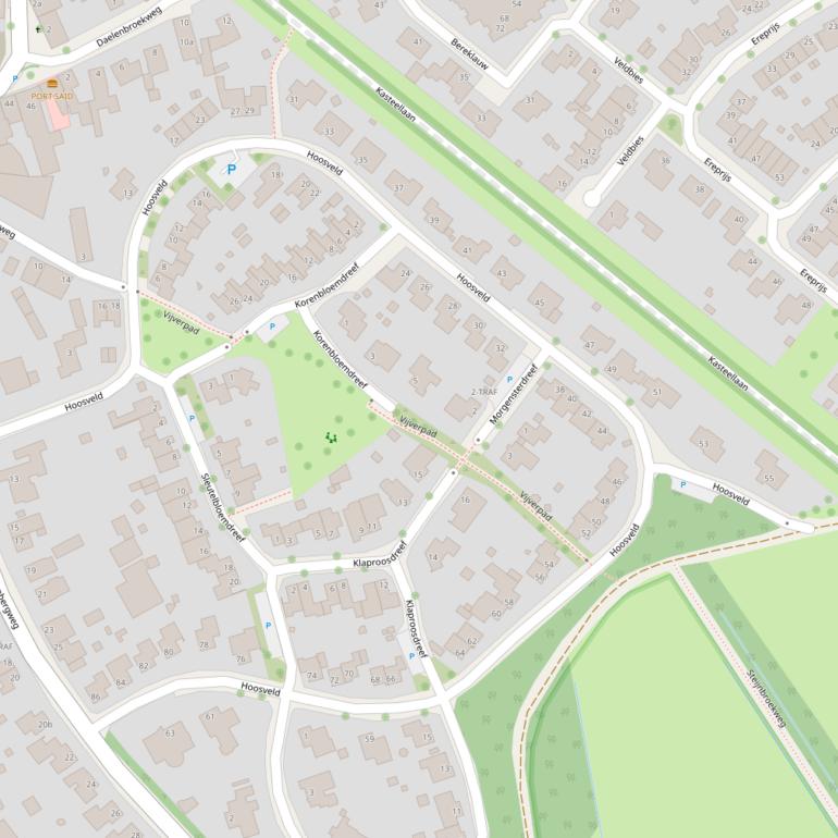 Kaart van het Hoosveld.