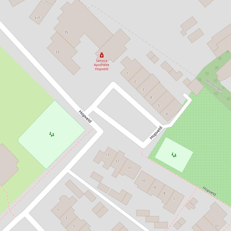 Kaart van het Hopveld.