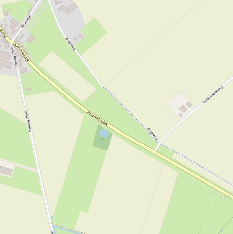 Kaart van de Horenhilsedijk.