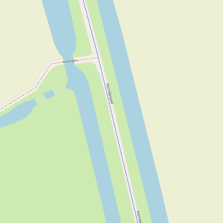 Kaart van het Hornderpad.
