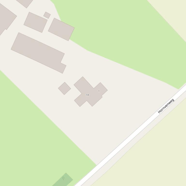 Kaart van de Hornvenweg.