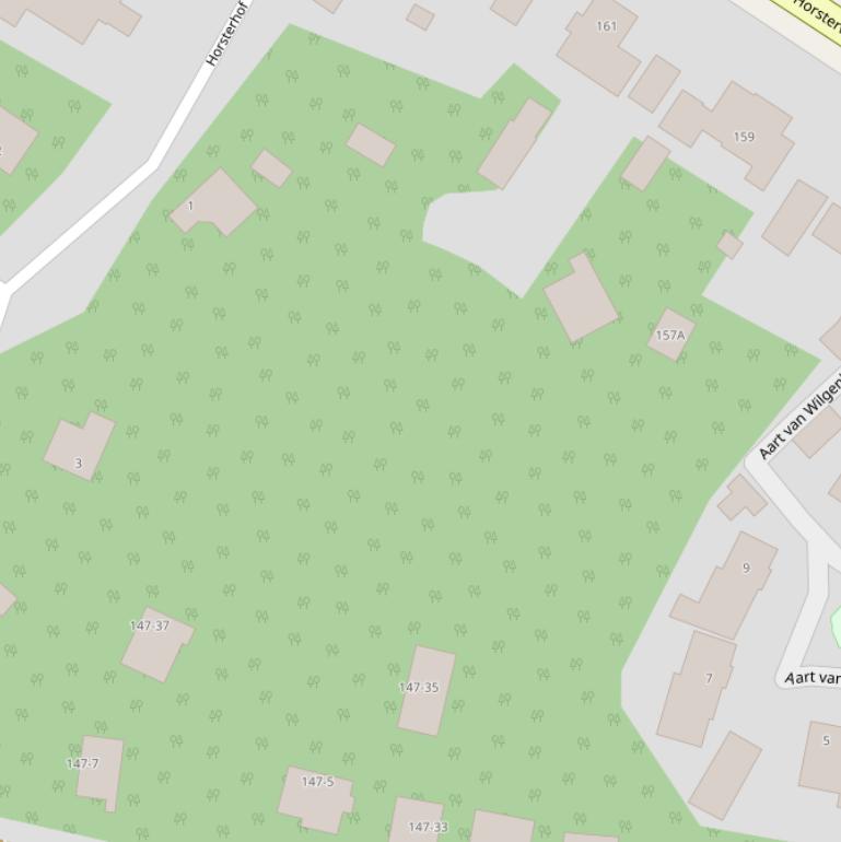 Kaart van de Horsterparkweg.