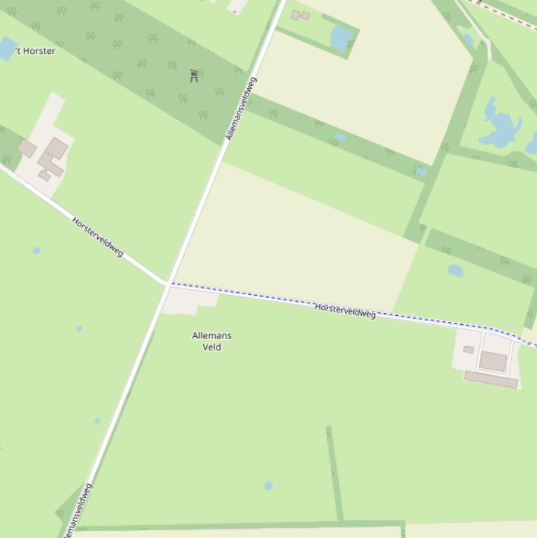 Kaart van de Horsterveldweg.