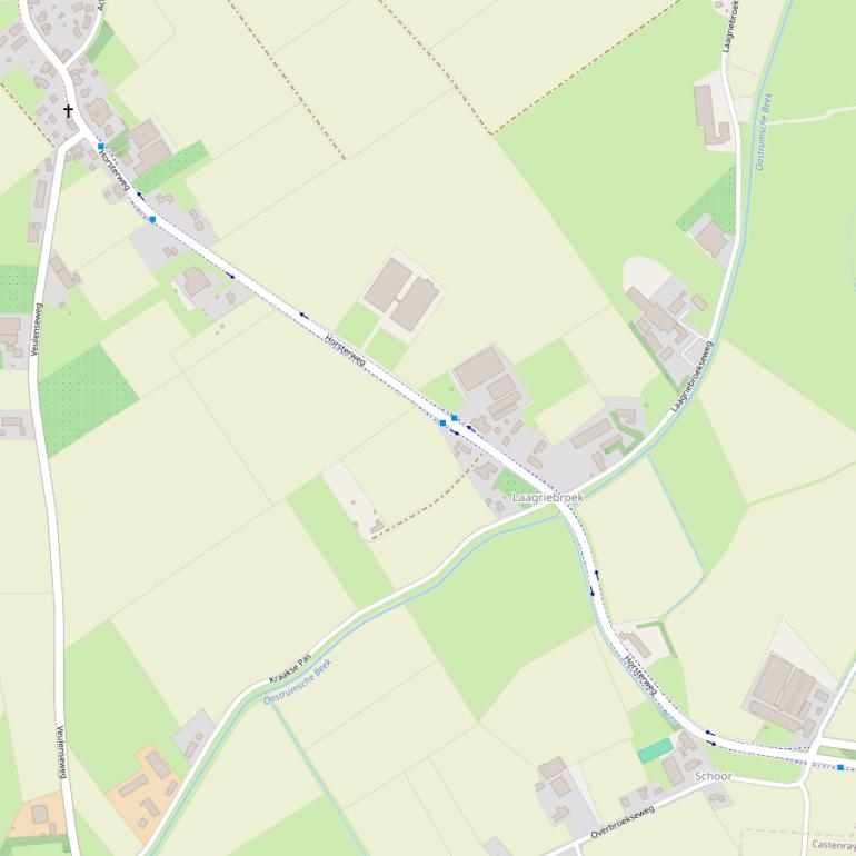 Kaart van de Horsterweg.