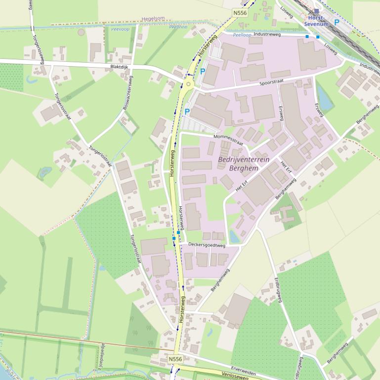 Kaart van de Horsterweg.