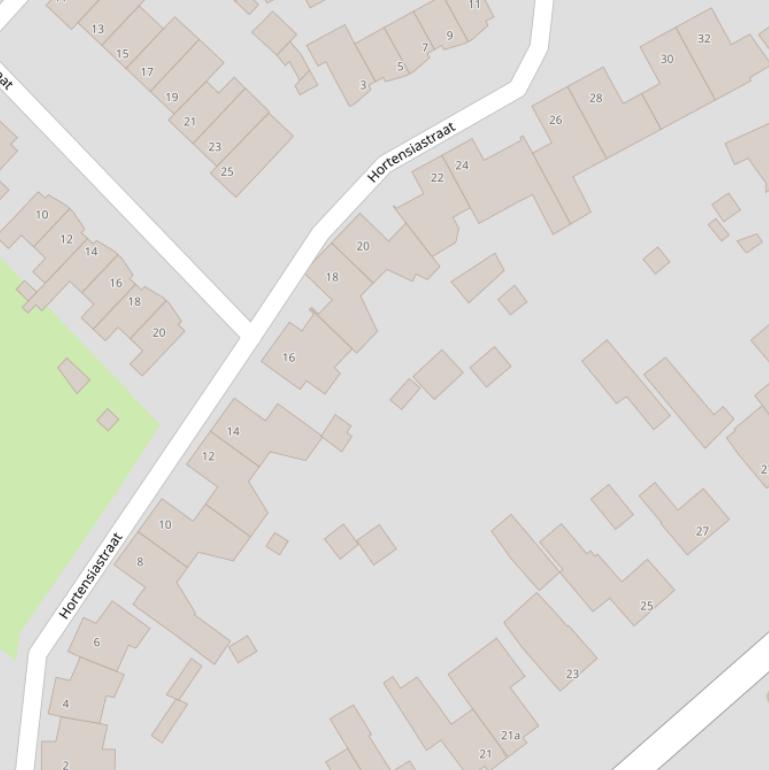 Kaart van de Hortensiastraat.