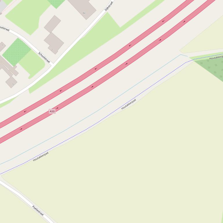 Kaart van het Houtakkerpad.