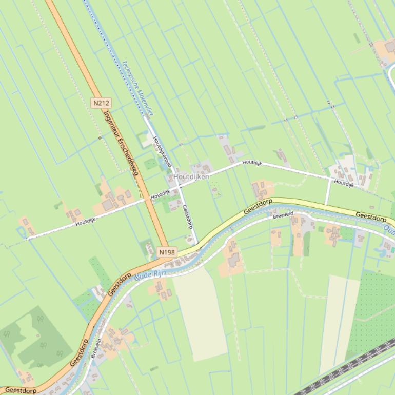 Kaart van de Houtdijk.