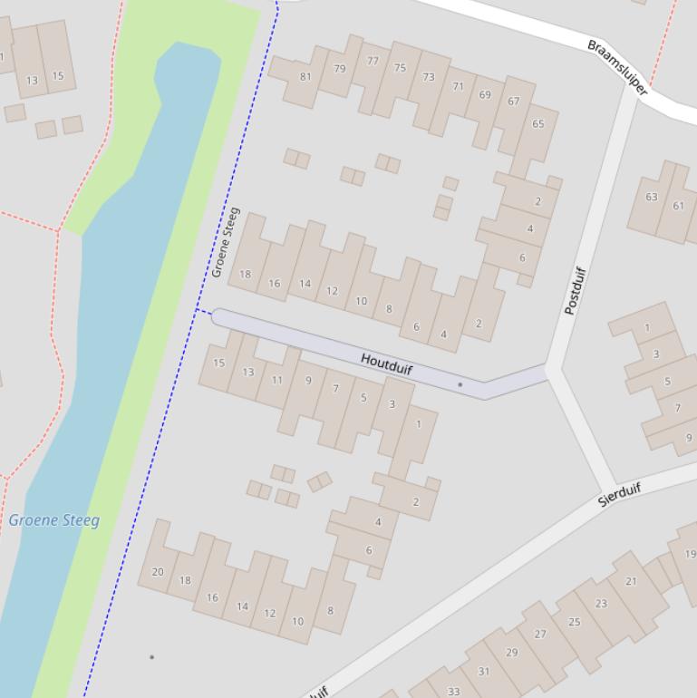 Kaart van  Houtduif.