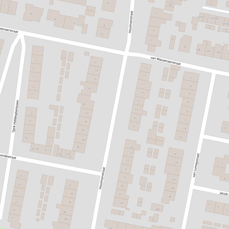 Kaart van de Houtmanstraat.