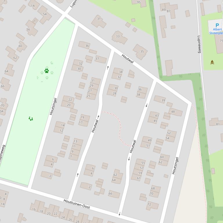 Kaart van de Houtsingel.