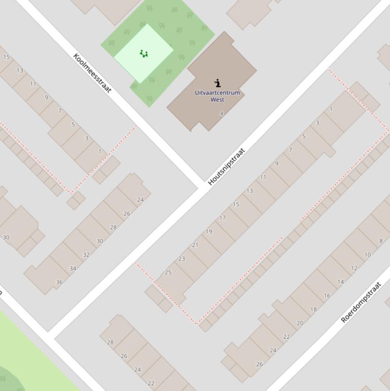 Kaart van de Houtsnipstraat.