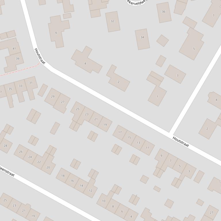 Kaart van de Houtstraat.