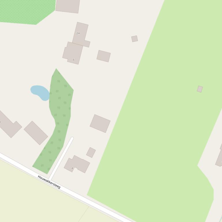 Kaart van de Houwakkersteeg.