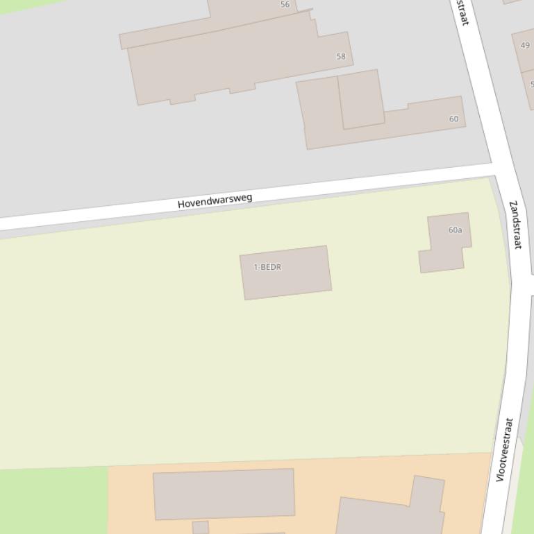 Kaart van de Hovendwarsweg.