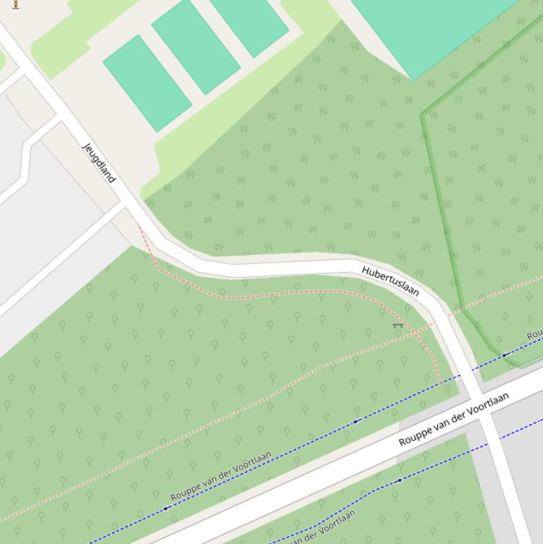 Kaart van de Hubertuslaan.