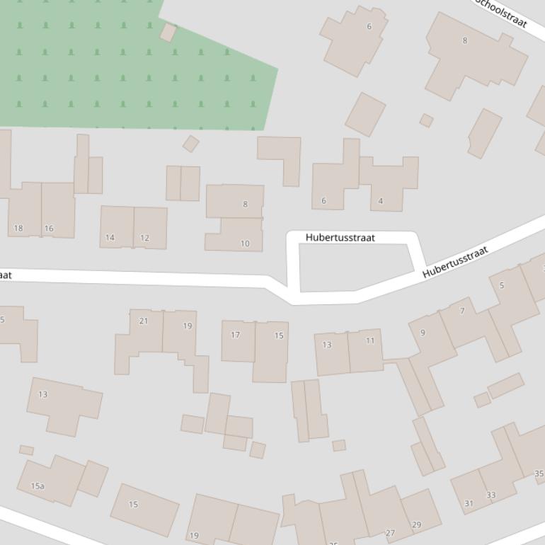 Kaart van de Hubertusstraat.