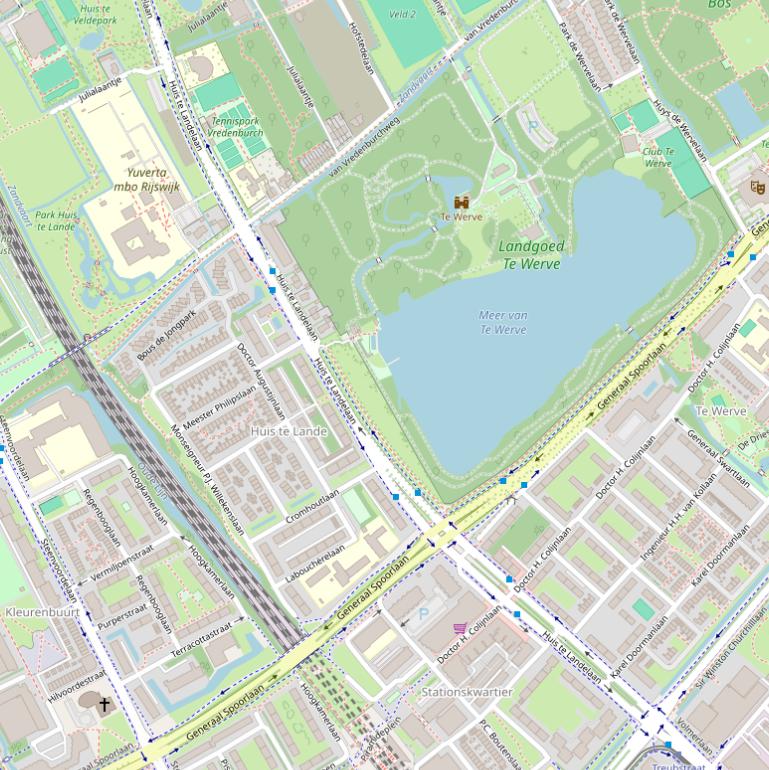 Kaart van de Huis te Landelaan.