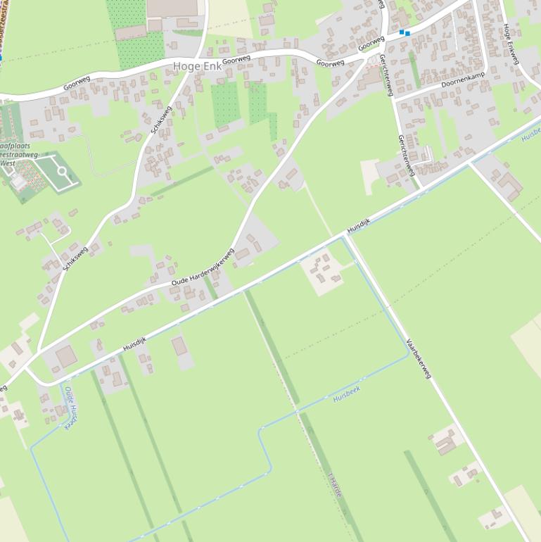 Kaart van de Huisdijk.