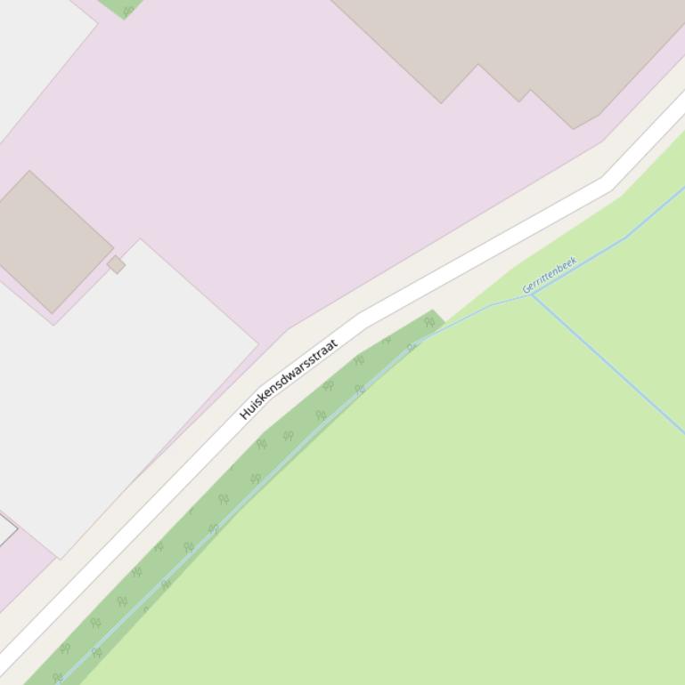 Kaart van de Huiskensdwarsstraat.
