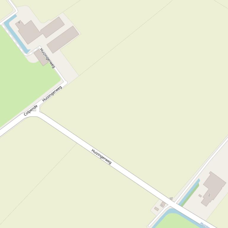 Kaart van de Huizingerweg.