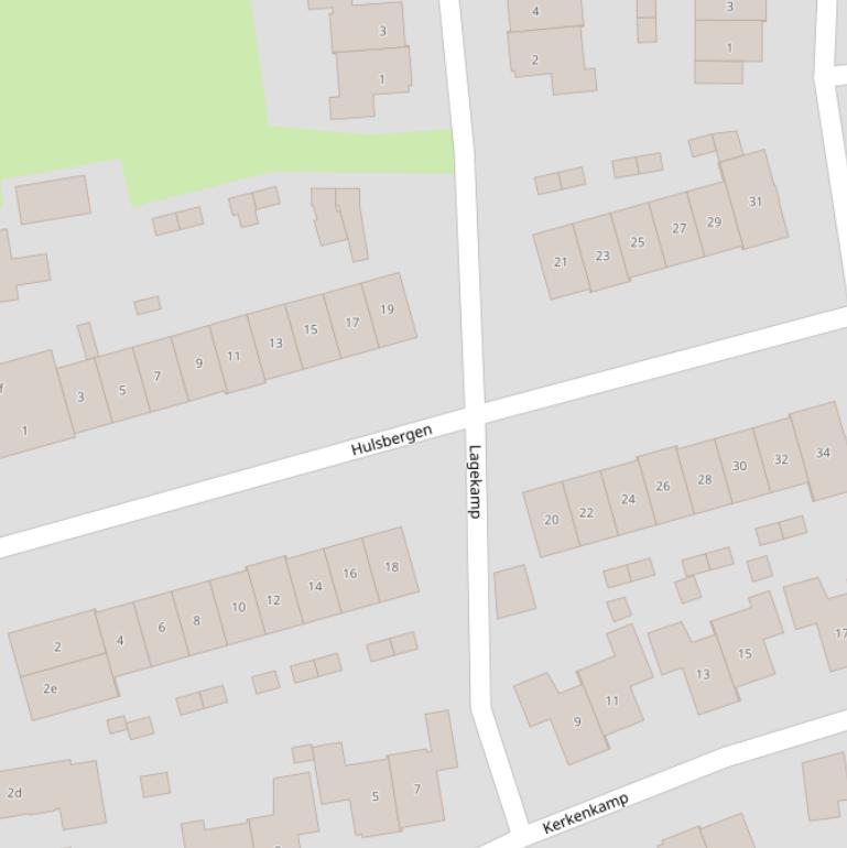 Kaart van  Hulsbergen.