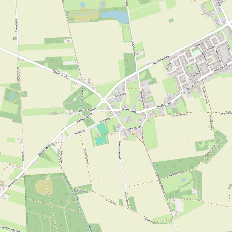 Kaart van de Hunebedweg.