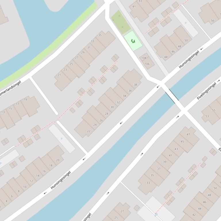 Kaart van de Hunsingosingel.