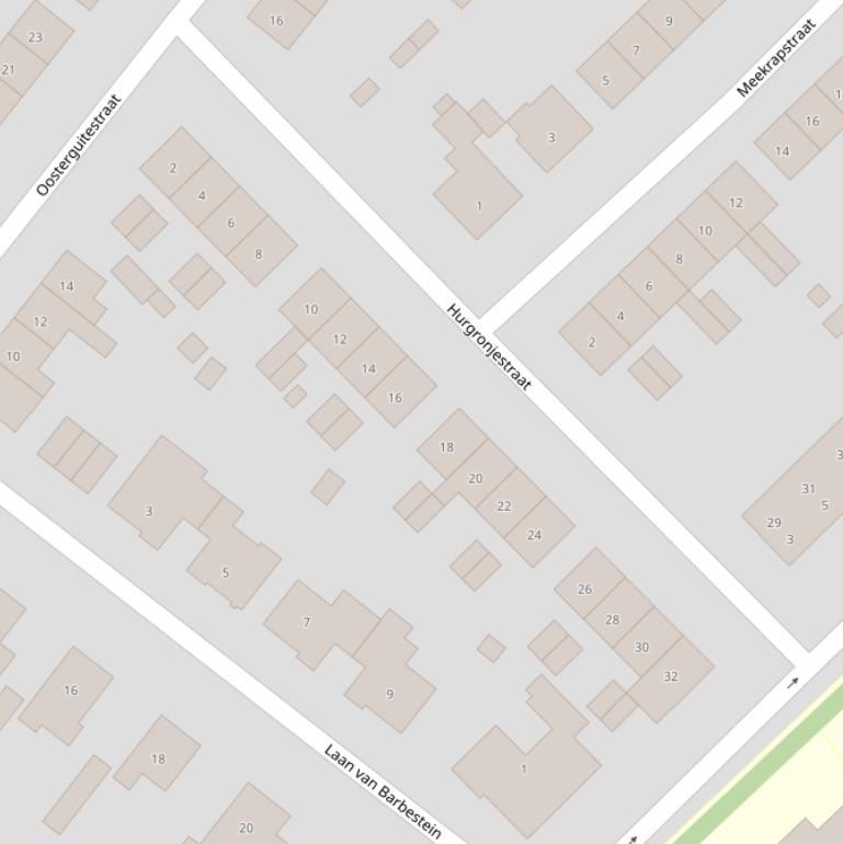 Kaart van de Hurgronjestraat.