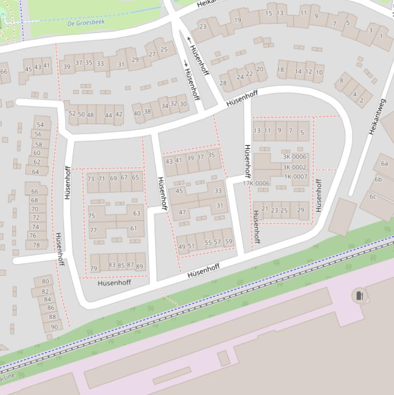 Kaart van  Hüsenhoff.